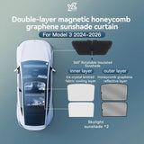 Tesla Model 3/Y Graphene Honeycomb Roof Sunshade Set