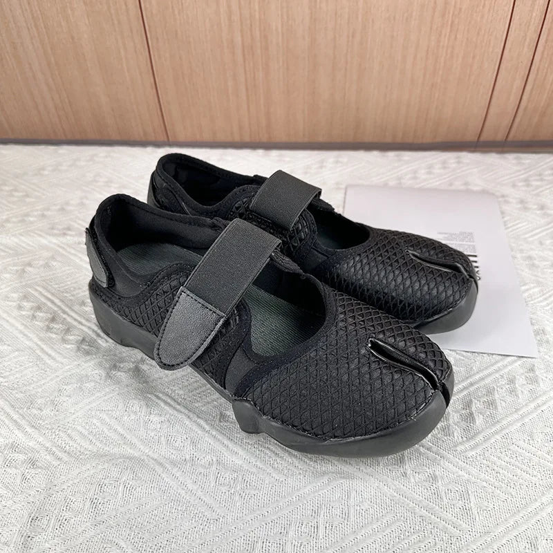 Women's Split-Toe Mary Jane Flats | Genuine Leather