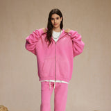 Men’s Oversized Tie-Dye Fleece Zip-Up Hoodie