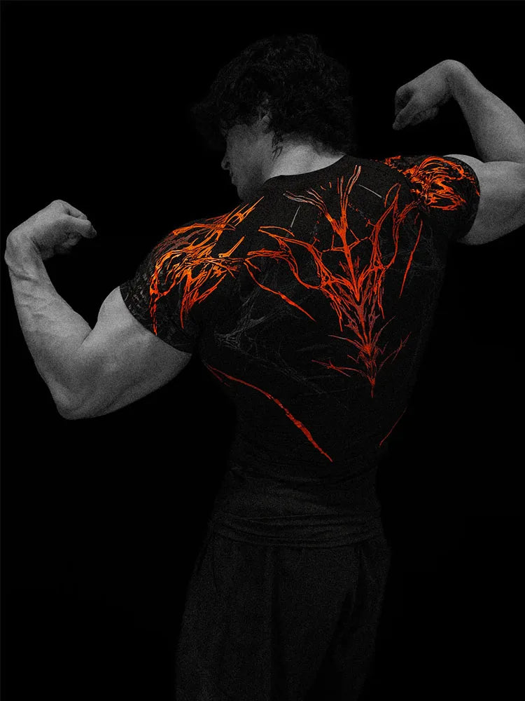 2026 New Men's Gym Compression Shirt Quick Dry Muscle Training Tee High Stretch Athletic Top for Men Summer GYM T-shirt Men's