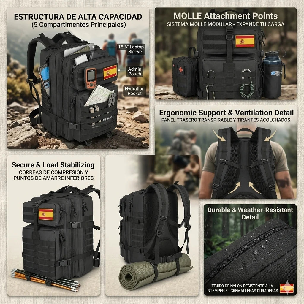 50L/32L Luggage Backpack Fashion Travel Backpack for Women Men Outdoor Hiking Climbing Backpacks Multifunctional Bag Camping Bag