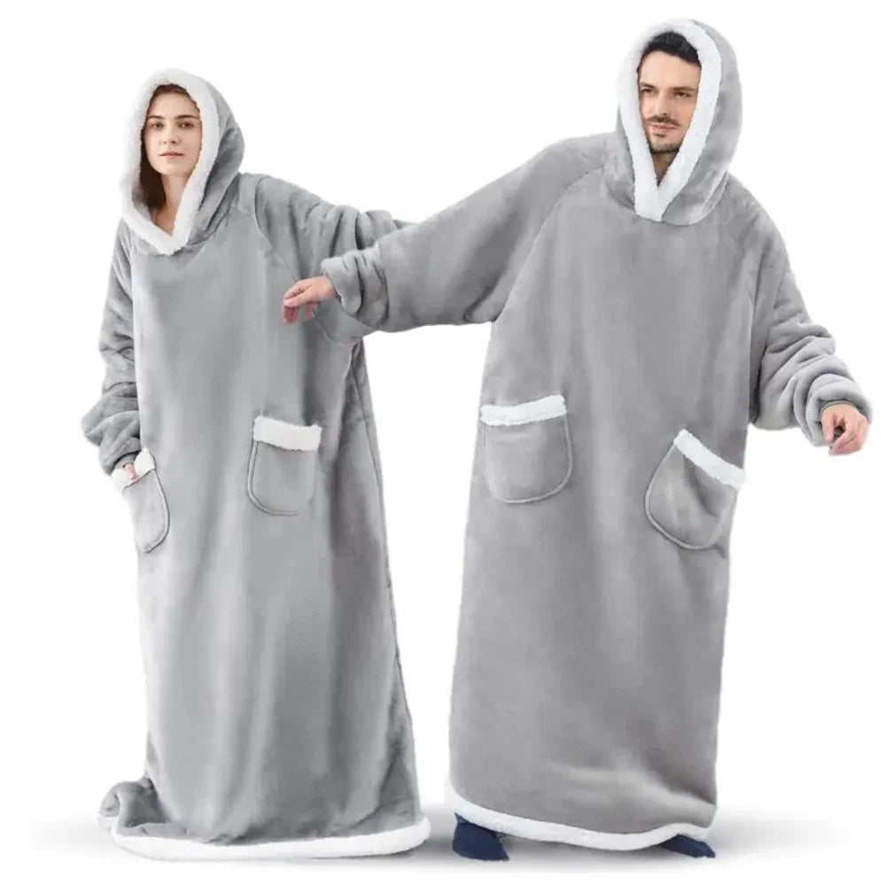 Oversized Hooded Blanket Robe