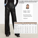 Minimalist Straight-Leg PU Leather Trousers