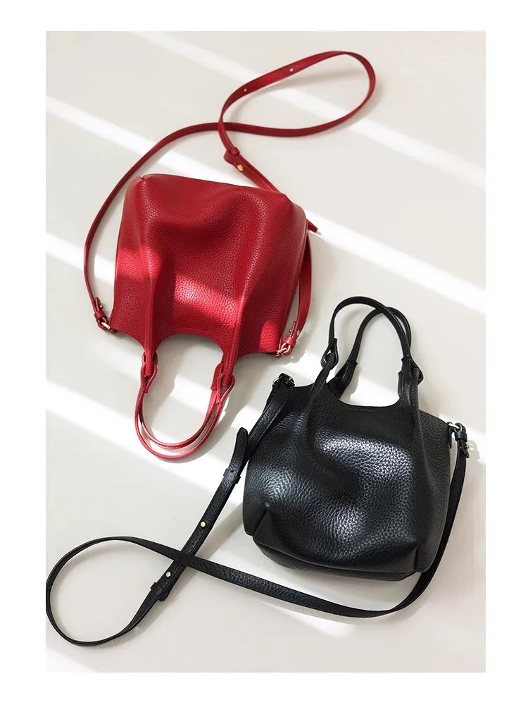 Women Real Leather Crossbody Bags Luxury Small Size Cute Handbag Soft Shoulder Bag 2024 New Arrival Designer Style