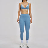 Yoga Sets 2PCS Women's Tracksuit Fitness Outfits Sportswear Workout Set Sports Bra High Waist Leggings Gym Clothing Sports Suits