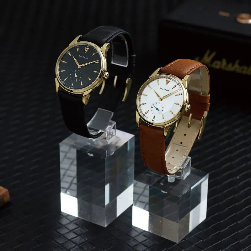 Baltany S4101 Retro Dress Watch Man 38.5MM Light Gold Watch Sapphire Crystal ST1701 Automatic Mechanical Watch For Man Luxury