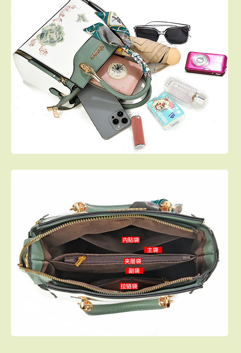 Women's Patchwork Shoulder & Crossbody Bag