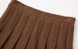 High-Waist Pleated Mini Skirt