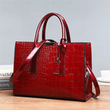 Luxury Vintage Crocodile Pattern Tote