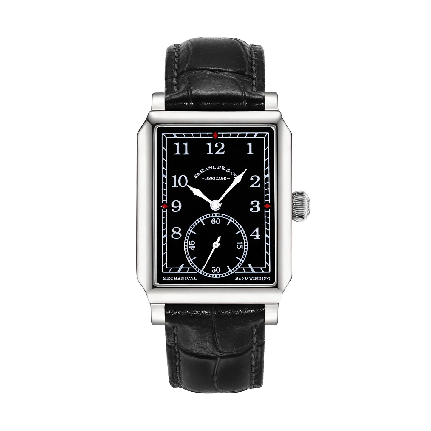 FARASUTE 2026 New Retro Wristwatches Men Casual Manual Square Customized Mechanical Movement Watch Male Sapphire Glass Reloj