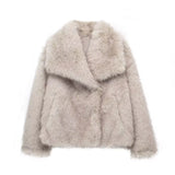 Chic Faux Fur Cropped Jacket