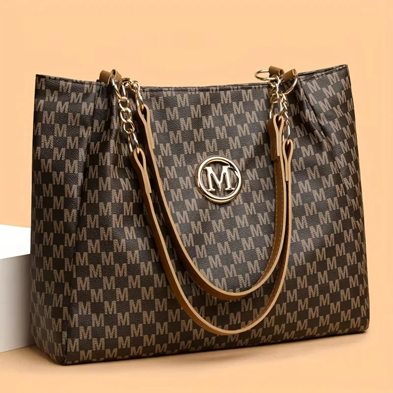 Women's Vintage Letter Tote Shoulder Bag