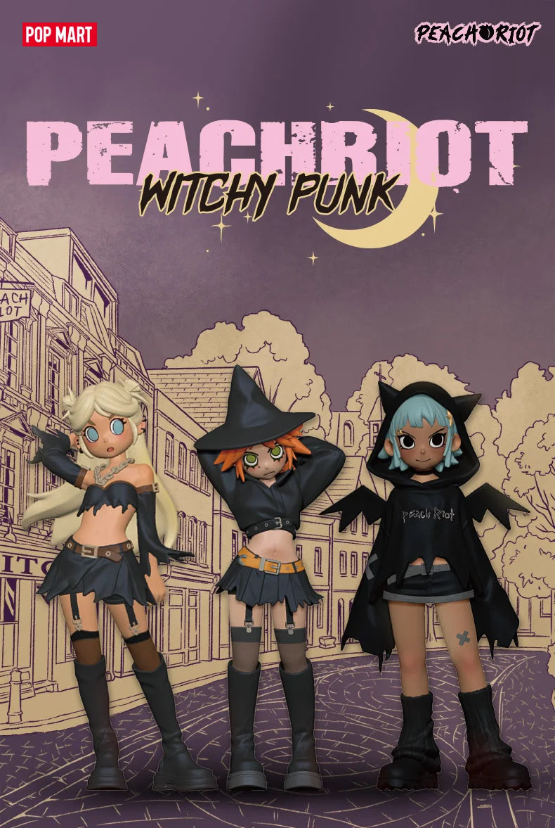 POP MART Peach Riot Witchy Punk Figures 100% Figurine Cute Toy Action Figure