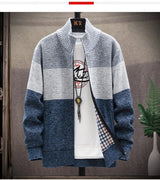 Men’s Autumn/Winter Fleece-Lined Zipper Cardigan