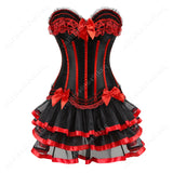 Women's Corset Dress with Straps & Lace | Plus Size Bustier Set