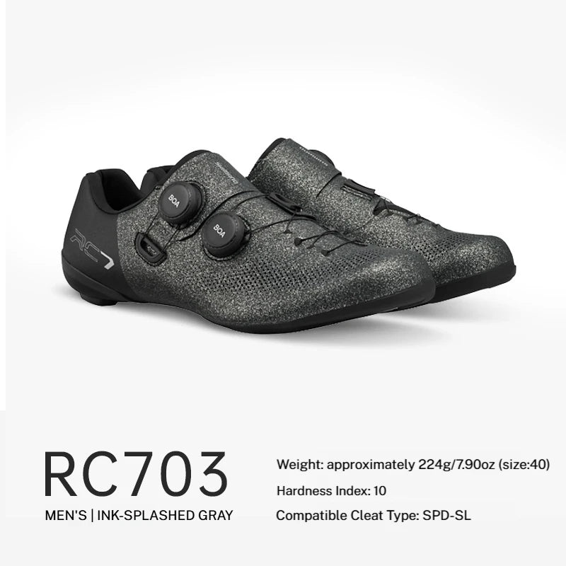 SHIMANO RC703 Road Cycling Shoes Carbon Sole SPD-SL Cleats Compatible Professional Road Bike Lock Shoes Men Women