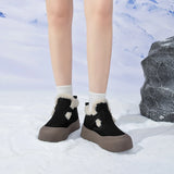 Snow Boots Women Winter Genuine Leather 2025 New Fleece Warm Thick Women's Booties Large Size  Women's Boots