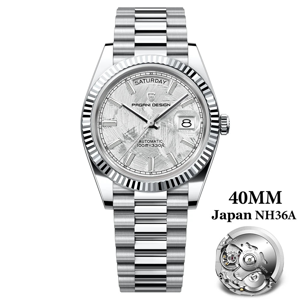 PAGANI DESIGN DD40 Luxury Rose Gold Automatic Watch Men Japan NH36A Mechanical Wristwatch Men Stainless steel Waterproof Watches