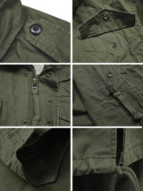 Men's Vintage Military Field Jacket – Cotton Zip Coat