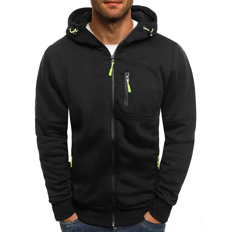 Men’s Slim-Fit Zippered Hoodie