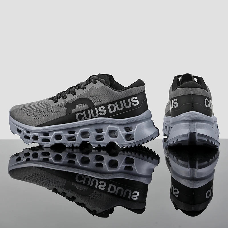 Casual Sneakers Men's Cushion Running Trainers Shock Absorbing Supercritical EVA Sneakers Breathable Fitness Athletic Shoes