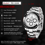 PAGANI DESIGN 2026 New Sports Chronograph Top waterproof Luxury Quartz Watch For Men Sapphire crystal Automatic Date Wrist watch