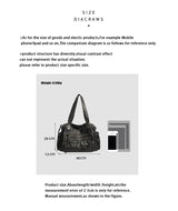 Y2K Hot Women's Punk Biker Tote Bag Large Capacity PU Leather Crossbody Purse with Multi Pockets for Work Commute Moto Style