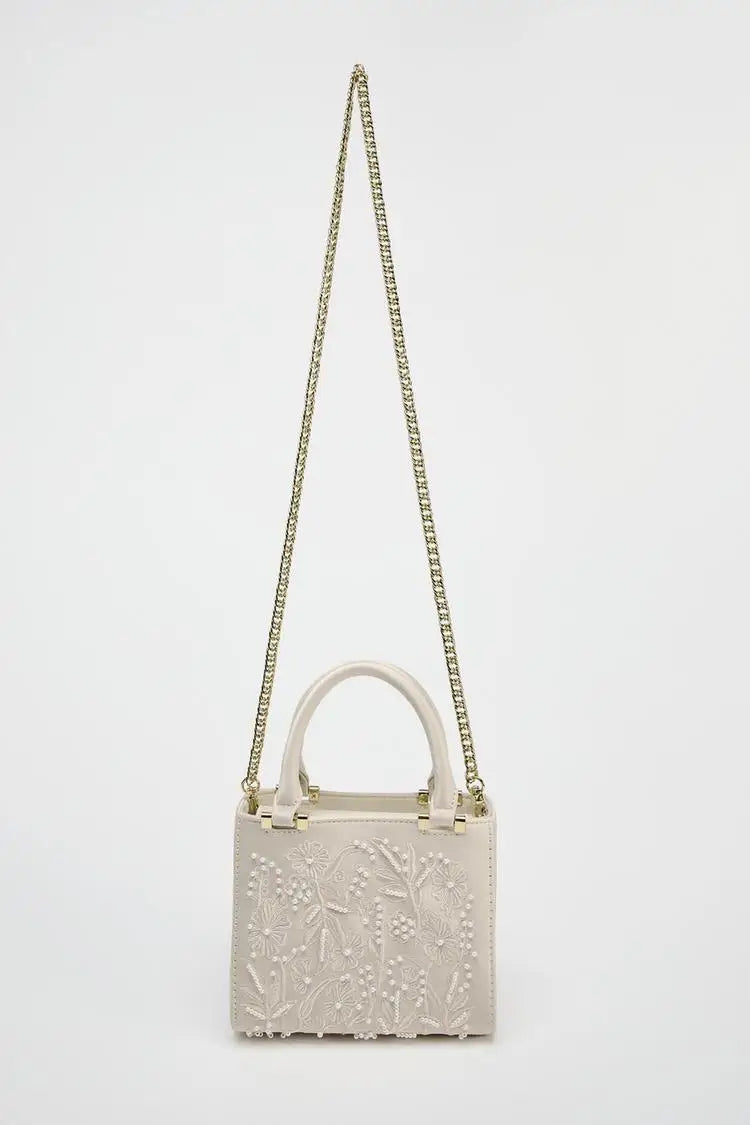 Floral Pearl Mini Duffel Bag