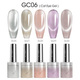 5pcs Venalisa Hema/TPO Free Cat Eye Nail Gel Polish Color Palette Kit Ultra Glitter Diamond Sparkle Soak Off UV LED Varnish Set