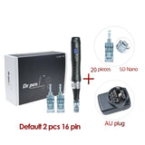 Dr pen Ultima M8 With 22 Cartridge Wireless MTS Derma Microneedle Pen Kit Professionals Use Beauty Machine Needle length 0.25 mm