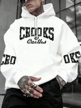 Men's Crooks & Castles Hooded with Iconic Print - Loose Fit Streetwear Hoodie, Slight Stretch Fabric, Machine Washable Winter