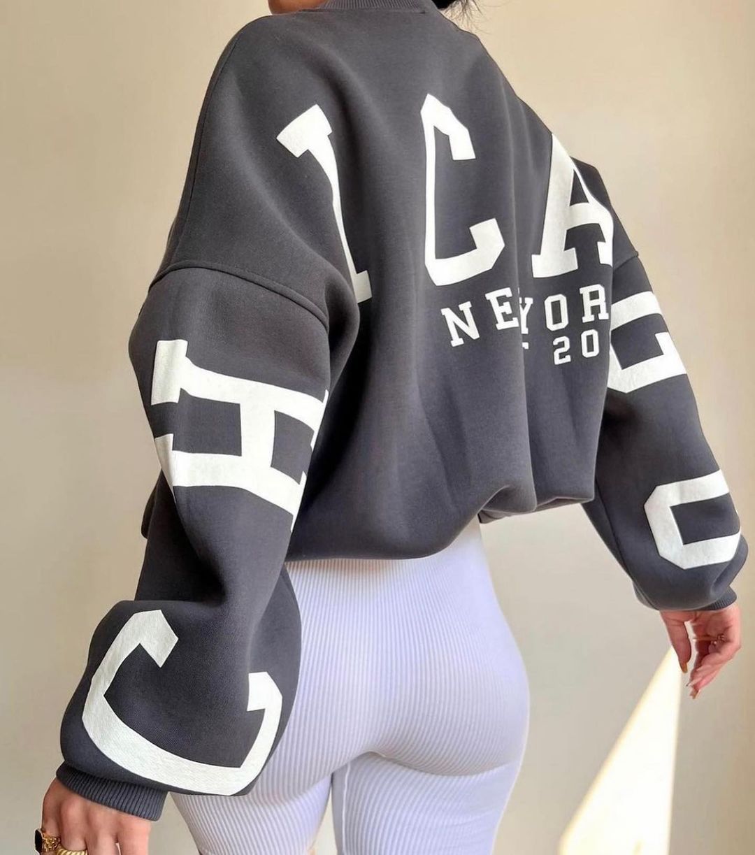 Women's Y2K Letter Print Relaxed Sweatshirt
