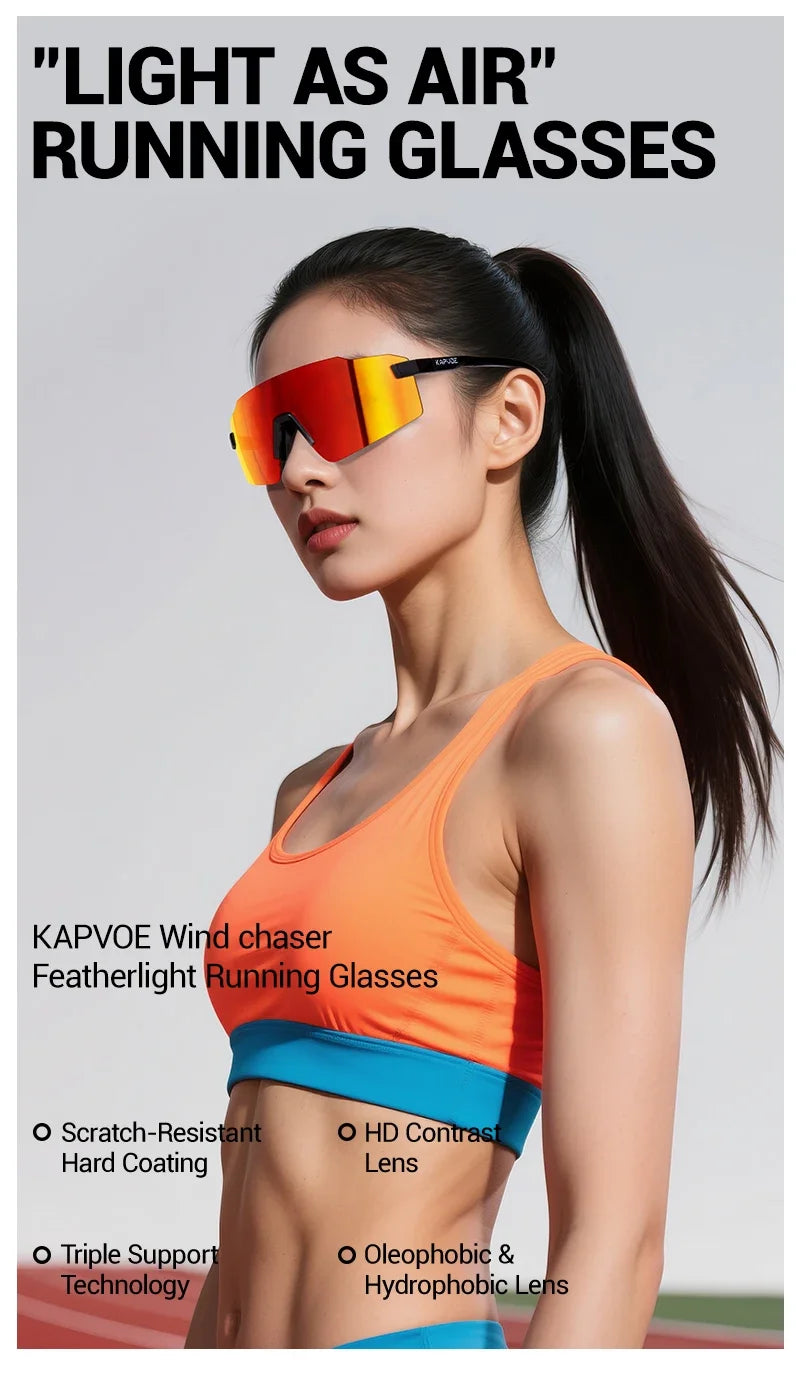 Kapvoe Fashion Sunglasses for Men Photochromic Runnning Glasses Light-Weight Cycling Glasses Bike Women UV400 Hiking Eyewear