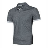 Summer Short Sleeve Polo Shirt Mens Large Stritching T Shirts Lapel Business Breathable Tee Shirt Lightweight Sweatwear