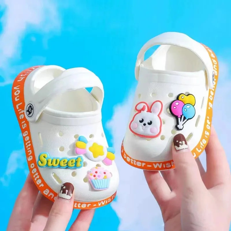 Cartoon Kids’ Summer Garden Clogs
