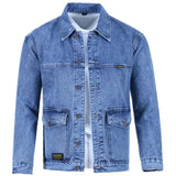 Men's Stylish Blue Denim Jacket – Loose Fit Casual Y2K Jean Coat (USA Made)