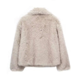 Chic Faux Fur Cropped Jacket