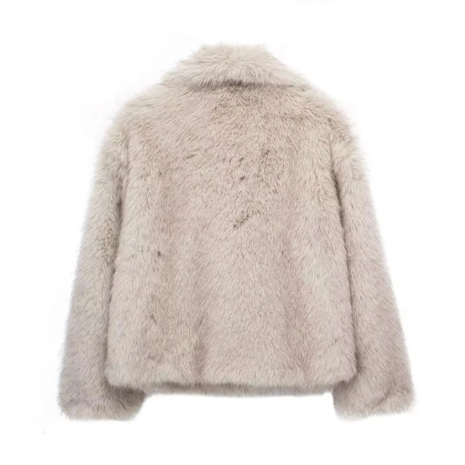 Chic Faux Fur Cropped Jacket