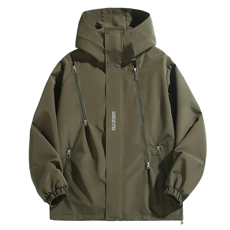 Big Size 12XL Bomber Jacket Men Hooded Zipper Windbreaker Male Fishing Waterproof Windproof Windshield Outerwear Large Plus Fat