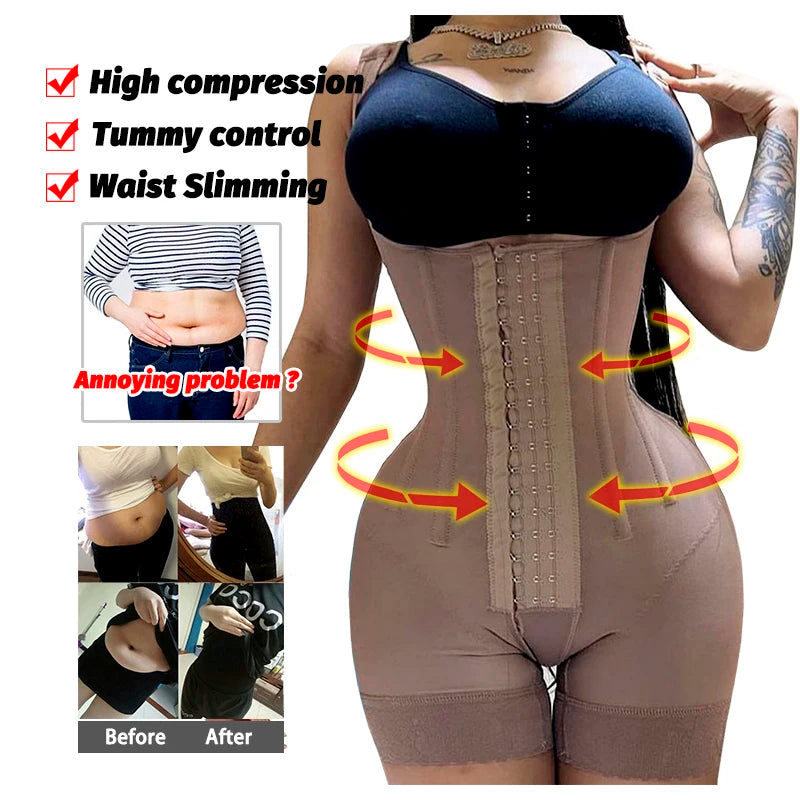 Stage 2 Post-Surgical BBL Faja – USA-Made Tummy Control Body Sculpting Shaper