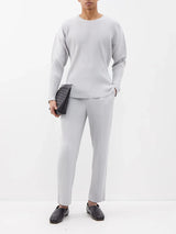 Men's Pleated Wide-Leg Pants