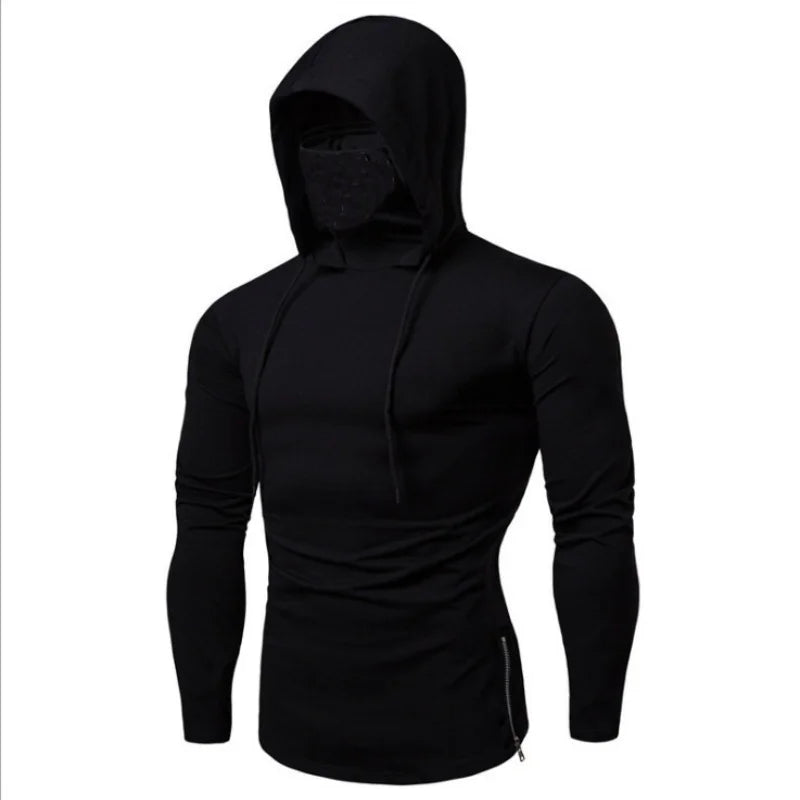Men’s Balaclava Hoodie with Zip-Detail Hood