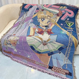 Anime Dragon Ball One Piece Cotton Thread Textile Blanket Casual Blanket Bedhead Blanket Decoration Sofa Cover Decorative Carpet
