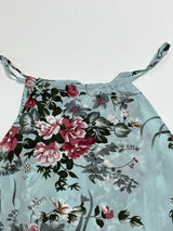 Elegant Floral Print High Slit Halter Dress