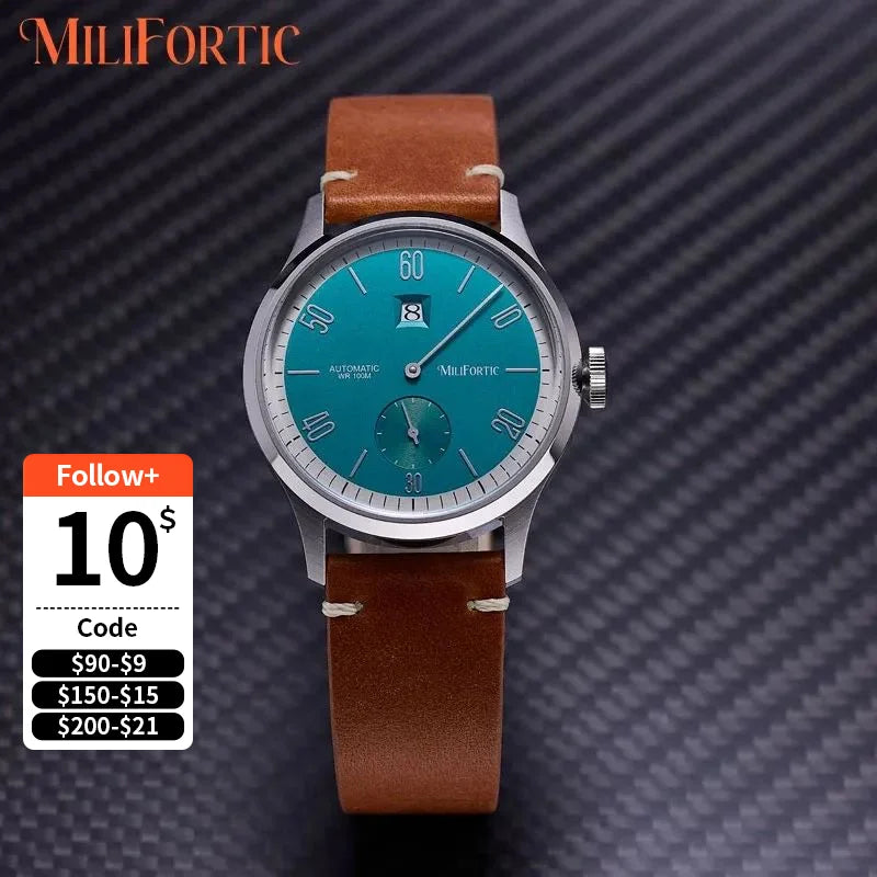 Milifortic 38mm Minimalist Jumping Hour Automatic Watch