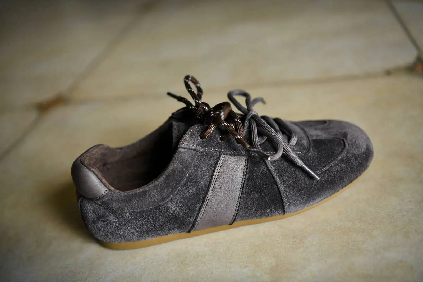 Fashionable Retro Thick Bottom Sports Shoes Women's Increased Height Dequn Shoes Comfortable Genuine Leather Rubber Outsole