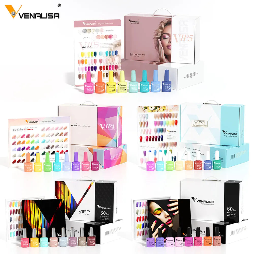 VENALISA 6-Piece Winter Gel Polish Set – HEMA & TPO Free