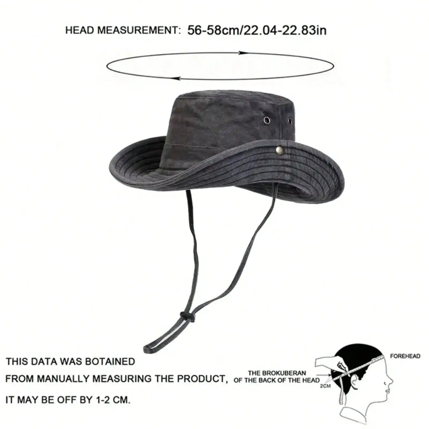 Wide-Brim Cotton Bucket Hat – Sun Protection & Style