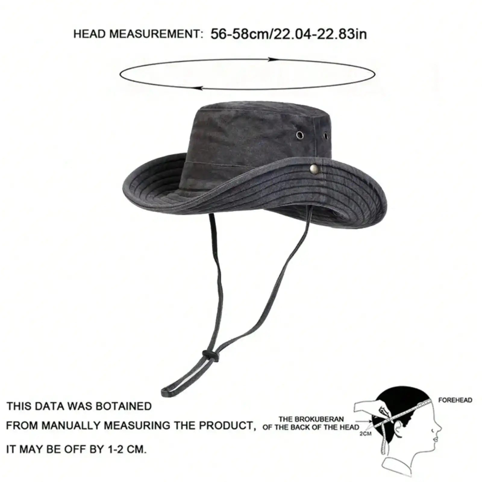 Wide-Brim Cotton Bucket Hat – Sun Protection & Style