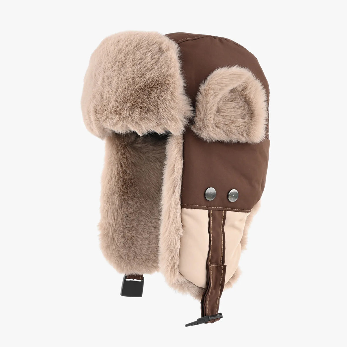 Winter Faux Fur pilot Hat unisex Bomber Hat Color-Block Plush Ushanka Hat Aviator Hat Thermal Earflap Cap Skiing Trapper Bonnet